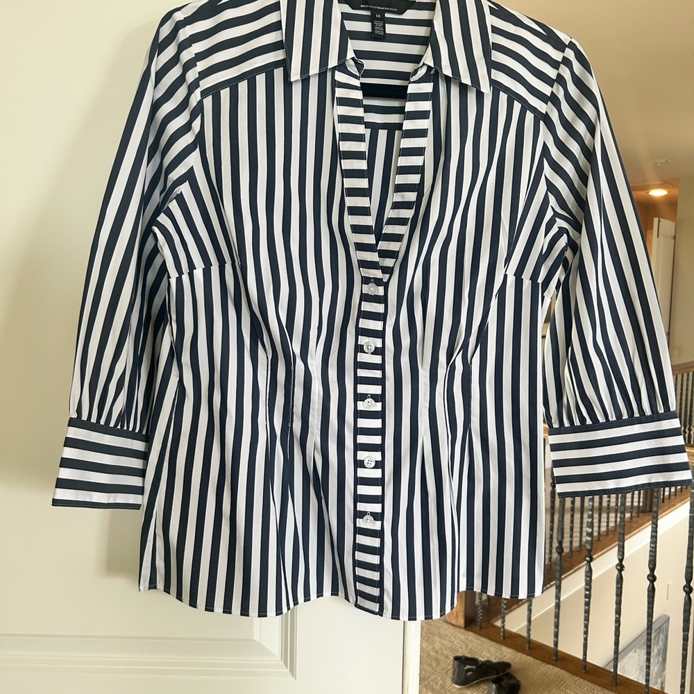 White House Black Market Striped Top